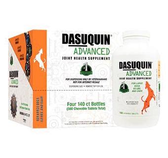 They treat animal-only conditions and those also found in humans, and come in forms and dosages specifically for pets. . Dasuquin advanced rebate